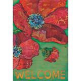 Magnolia Garden Flags M070022 30 x 44 in. Welcome Red Poppy Polyester Garden Flag Large