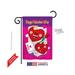 Breeze Decor 51040 Valentines Happy Valentines Day 2-Sided Impression Garden Flag - 13 x 18.5 in.