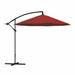 Trademark Global 10 Cantilever Patio Umbrella with Base Red