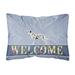Carolines Treasures BB5487PW1216 Dalmatian Welcome Canvas Fabric Decorative Pillow 12H x16W multicolor