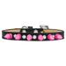 Crystal and Bright Pink Spikes Dog Collar