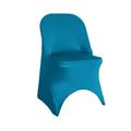 Your Chair Covers - Stretch Spandex Folding Chair Cover Malibu Blue for Wedding Party Birthday Patio etc.