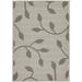 Unique Loom Botanical Indoor/Outdoor Botanical Rug Gray/Silver 2 x 3 1 Rectangle Floral / Botanical Tropical Perfect For Patio Deck Garage Entryway