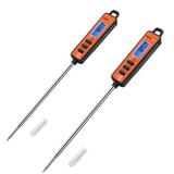 ThermoPro TP01A 2 Pieces Instant Read Digital Meat Food Cooking Thermometer with Long Probe for Grilling BBQ