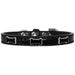 Mirage Pet 720-13 BKC18 Black Bone Widget Croc Dog Collar Black - Size 18