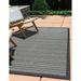 Unique Loom Checkered Indoor/Outdoor Border Rug Gray/Black 9 x 12 Rectangle Border Contemporary Perfect For Patio Deck Garage Entryway