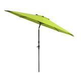 CorLiving 10 Foot Wind Resistant Patio Umbrella Outdoor Parasol with Crank Tilt Round Market Umbrella for Patio Umbrella with Crank Tilt Umbrella Outdoor Umbrella Lime Green