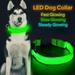 Led Lighted Up Dog Collar Flashing 100% Waterproof USB Rechargeable Pet Dog Safety Collar Glow in The Dark Light-up Neck Loop GREEN ï¼ˆ2PACKï¼‰