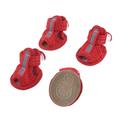 Unique Bargains 2 Pairs Rubber Sole Red Mesh Sandals Yorkie Chihuaha Dog Shoes Size S