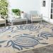 Safavieh Courtyard Crystal Floral Indoor/Outdoor Indoor/Outdoor Area Rug 9 x 12 Natural/Blue