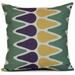 Simply Daisy Geometric Multi Colored Picks Outdoor Pillow