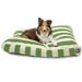 Majestic Pet | Vertical Stripe Shredded Memory Foam Rectangle Pet Bed For Dogs Removable Cover Sage Large