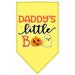 Mirage Pet 66-431 SMYW Daddys Little Boo Screen Print Bandana Yellow - Small