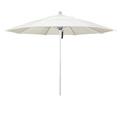 California Umbrella Venture 11 Silver Market Umbrella in Canvas