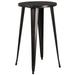 Flash Furniture Commercial Grade 24 Round Black-Antique Gold Metal Indoor-Outdoor Bar Height Table