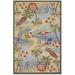 Outdoor Escape 5 6 W x 8 L Hand-Hooked Pacific Heights Area Rug in Ocean