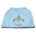 Holiday Fleur de lis Rhinestone Shirts Baby Blue XL (16)