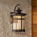 Franklin Iron Works Callaway Modern Industrial Outdoor Wall Light Fixture Bronze LED 11 1/2 Seedy Glass for Post Exterior Barn Deck House Porch Yard