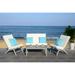 Safavieh Chaston 4 Piece Outdoor Modern Wood Living Set