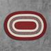 Colonial Mills 2 x 4 Maroon Red White and Blue Reversible Oval Handcrafted Accent Area Rug