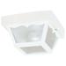 Westinghouse Westinghouse Lighting 6697500 Traditional One-Light Outdoor Flush-Mount Fixture White Finish on Polypropylene Frosted Glass Panels