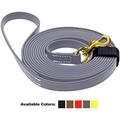 Viper - Biothane K9 Working Dog Leash Waterproof Lead for Tracking Training Schutzhund Odor-Proof Long Line with Solid Brass Snap for Puppy Medium and Large Dogs(GrayW: 3/8 | L: 20 ft)