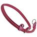 Round High Quality Genuine Rolled Leather Choke Dog Collar Pink (30 Long)