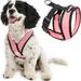 Gooby Comfort X Head-In Harness - Pink Medium - Breathable Lightweight Wrinkle Free Mesh Harness with Patented Choke-Free X Frame for Small Dog and Medium Dog Indoor and Outdoor use