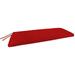 Jordan Manufacturing Sunbrella 48 x 18 Canvas Logo Red Solid Rectangular Outdoor Bench Cushion with Ties