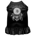 Mirage Pet Free Spirit Screen Print Dog Dress Black Lg