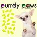 6 Month Supply - Purrdy Paws Neon Yellow Soft Nail Caps for Small Dog Nails - Extra Adhesives