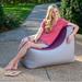 Jaxx Juniper Sunbrella Outdoor Bean Bag Patio Lounge Chair - Iris & Granite