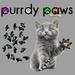 6 Month Supply - Purrdy Paws Black Soft Nail Caps for Large Cats Claws - Extra Adhesives