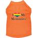 Mirage Pet I Heart my Mommies Screen Print Dog Shirt Orange XS