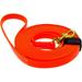 Viper - Biothane K9 Working Dog Leash Waterproof Lead for Tracking Training Schutzhund Odor-Proof Long Line with Solid Brass Snap for Puppy Medium and Large Dogs(Orange: W: 5/8 | L: 15 ft)