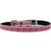 Tiled Union Jack(UK Flag) Nylon Dog Collar with classic buckle 3/8 Size 8