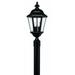 3 Light Large Outdoor Post Top Or Pier Mount Lantern In Traditional Style 10 Inches Wide By 21.25 Inches High-Black Finish-Incandescent Lamping