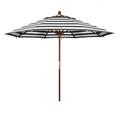 California Umbrella 9 ft. Sunbrella Marenti Wood Market Umbrella