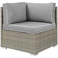 Modern Contemporary Urban Design Outdoor Patio Balcony Garden Furniture Sofa Corner Chair Sunbrella Rattan Wicker Grey Gray