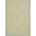 SAFAVIEH Courtyard Beth Floral Damask Indoor/Outdoor Area Rug Aqua/Cream 8 x 11