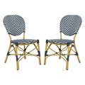 Safavieh Lisbeth Outdoor Striped Side Chair Set of 2 - Navy/White