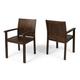 Christopher Knight Home Wilson Outdoor Acacia Wood Dining Chairs (Set of 2) by Dark brown