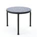 Noble House Outdoor Ceramic Tile Side Table with Iron Frame Size: 10 (H) x 13 (W)