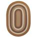 Colonial Mills 6 Brown and Beige Hand Braided Reversible Round Area Throw Rug