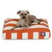 Majestic Pet | Vertical Stripe Rectangle Pet Bed For Dogs Removable Cover Burnt Orange Small