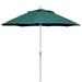 FiberBuilt Home 7HCRW-Black 7.5 ft. Hex 6 Rib Crank White with Black Spun Poly Canopy Patio Umbrella