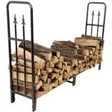 Sunnydaze Indoor/Outdoor 6 Steel Decorative Firewood Log Rack - Bronze