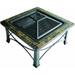 Outdoor Expressions 30 In. Slate Square Steel Fire Pit FTB-013SB