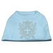 Rhinestone Fleur De Lis Shield Shirts Baby Blue XL (16)