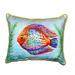 Betsy Drake HJ359 Orange Fish Large Indoor & Outdoor Pillow